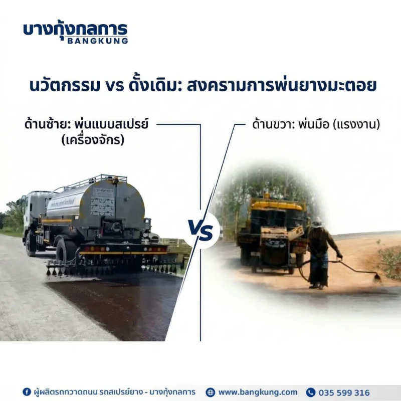 รถสเปรย์ยาง vs พ่นมือ ต่างกันอย่างไร และแบบไหนที่เหมาะกับงานคุณ?